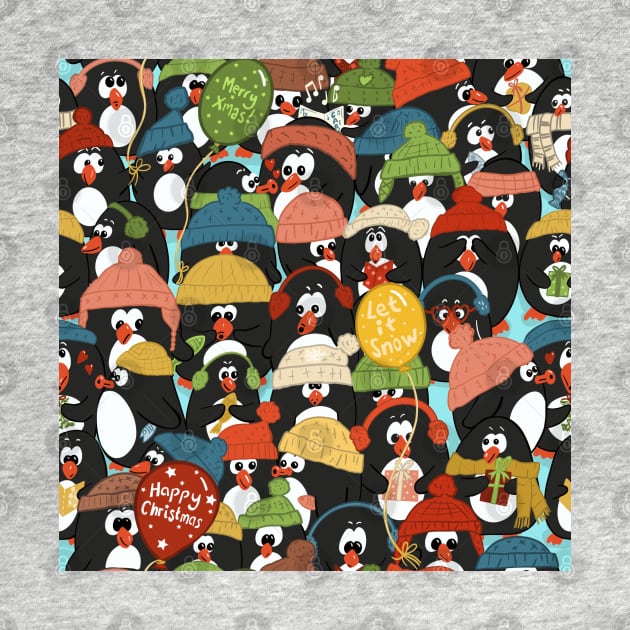 Funny Penguins Christmas Party by NattyDesigns